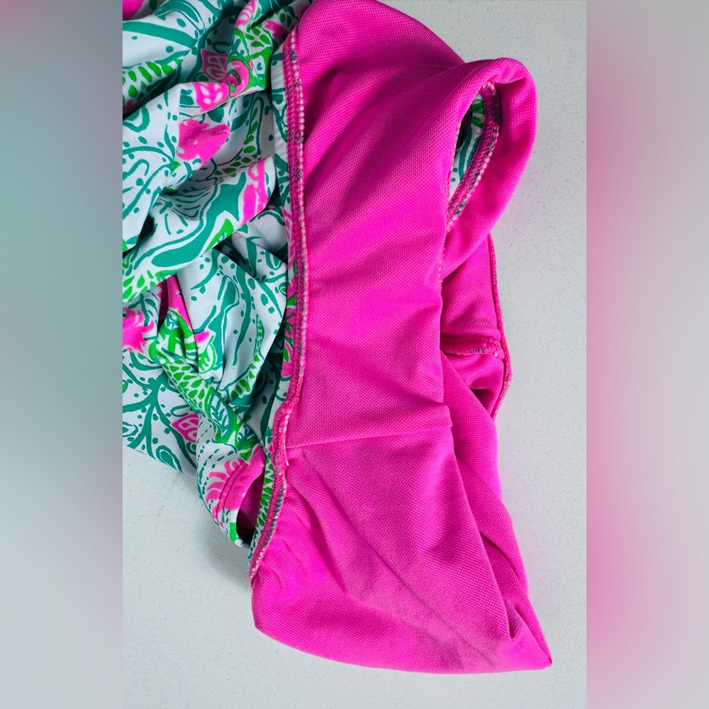 Lilly Pulitzer Flamenco One Piece Botanical Green Just Wing It Swimsuit Women 0 - Picture 4 of 9